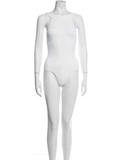 Pre-owned Khaite Crew Neck Sleeveless Bodysuit W/ Tags In White