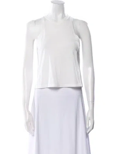 Pre-owned Khaite Crew Neck Sleeveless Crop Top In White