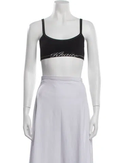 Pre-owned Khaite Crew Neck Sleeveless Sports Bra In Black