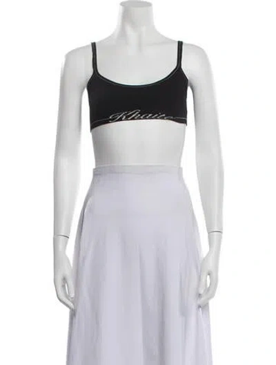 Pre-owned Khaite Crew Neck Sleeveless Sports Bra In Black