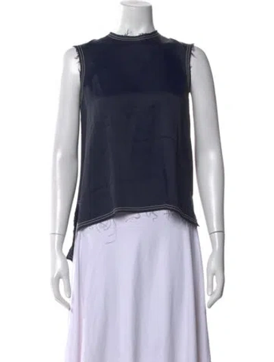 Pre-owned Khaite Crew Neck Sleeveless Top In Black