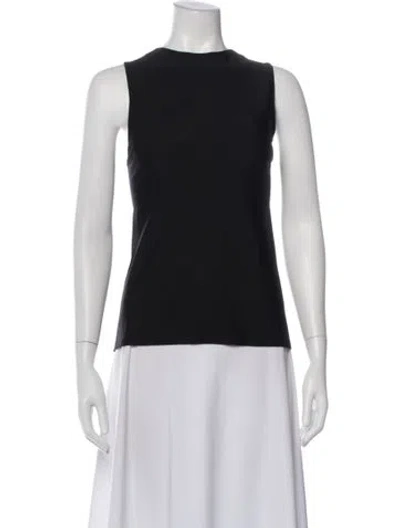 Pre-owned Khaite Crew Neck Sleeveless Top In Blue