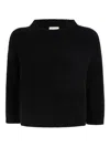 Khaite Davin Short Sleeve Cashmere Sweater In Black