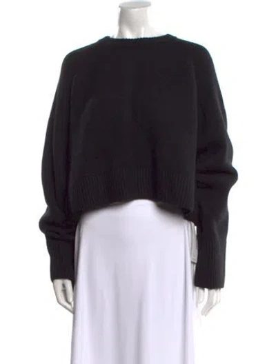 Pre-owned Khaite Crew Neck Sweater In Black
