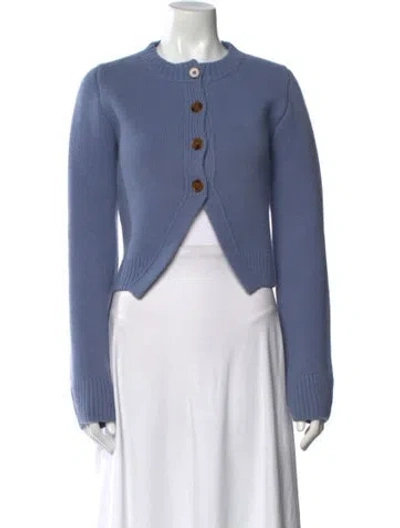 Pre-owned Khaite Crew Neck Sweater In Blue