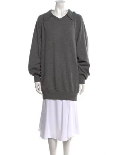 Pre-owned Khaite Crew Neck Sweater In Gray