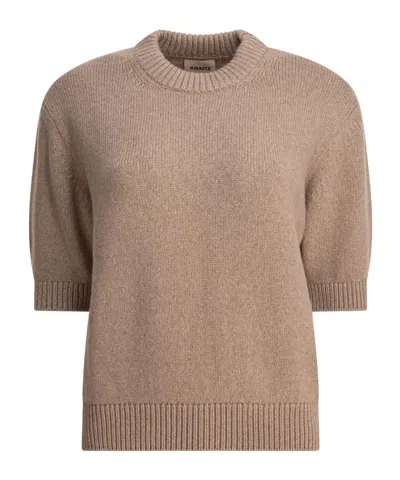 Khaite Crew Neck Sweater In Nude