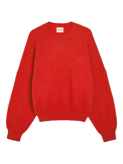 Khaite Crew-neck Sweater In Red