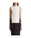 Khaite Crewneck Sleeveless Tank Top In White