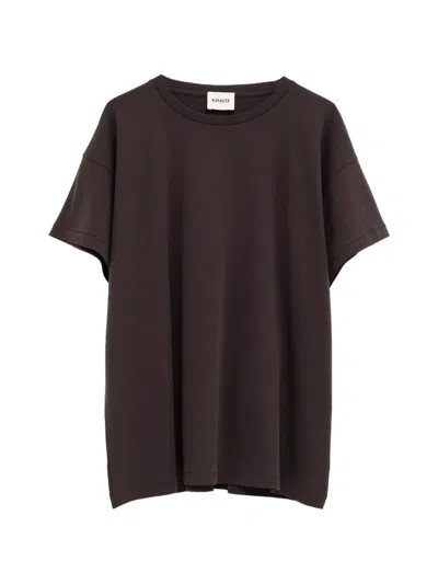 Khaite Crew-neck T-shirt In Brown