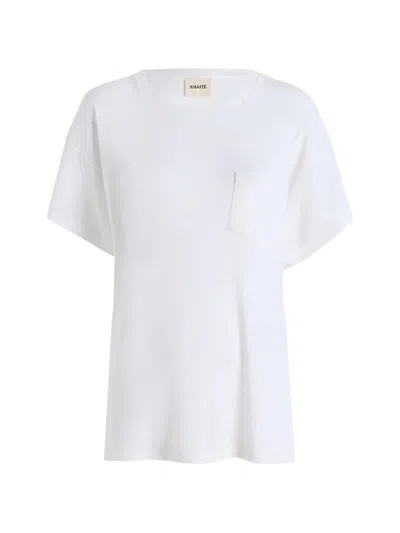 Khaite Crewneck Cotton T-shirt In White