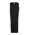 Khaite Crispin Draped Crepe Midi Dress