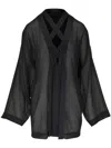 Khaite Criss-cross Silk Minidress In Black