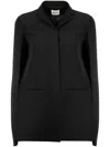 Khaite Crittan Wool & Silk Faille Blazer In Black