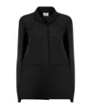 Khaite Crittan Wool & Silk Faille Blazer In Black