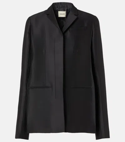 KHAITE CRITTAN WOOL AND SILK FAILLE JACKET