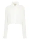 Khaite Jasen Crop Button-up Shirt In White