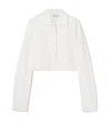 Khaite Crop Cotton Shirt In White