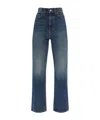 Khaite Cropped High-waist Jeans In Blue