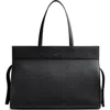 Khaite Crosby Leather Tote In Black