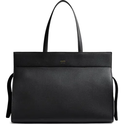 Khaite Crosby Leather Tote In Black