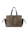Khaite Crosby Leather-trimmed Leopard-print Calf Hair Tote In Animal Print