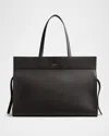 Khaite Crosby Sports Leather Tote Bag In Brown