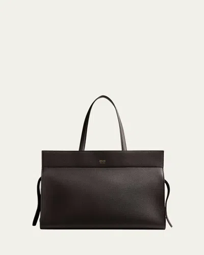 Khaite Crosby Sports Leather Tote Bag In Espresso