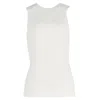 Khaite Cross-back Top In Cream Viscose