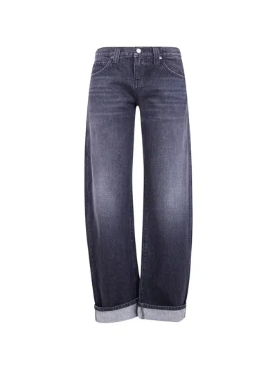 Khaite Cuffed-hem Jeans In Blue