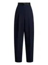 Khaite Cullen Pleated Trousers In Blue