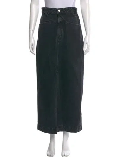 Pre-owned Khaite Cutout Accent Long Skirt In Black