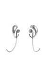 Khaite Cyclone Earrings In Silver