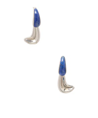 Khaite Cyclone Silver-tone Drop Earrings In Yellow
