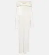 Khaite Cyra Knitted Cotton-blend Maxi Dress In Ivory