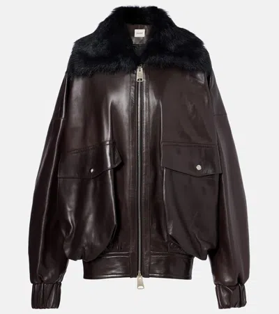 KHAITE DAEMON OVERSIZED LEATHER BLOUSON JACKET