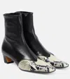 Khaite The Dallas 85mm Leather Ankle Boots In Multicoloured