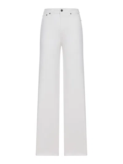 Khaite Dane Cotton Jeans In White