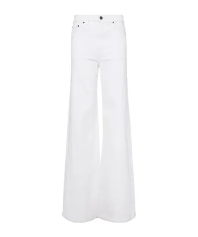 Khaite Dane Denim High Rise Jeans In White
