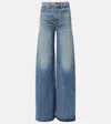 Khaite Dane Denim High Rise Jeans In Blue