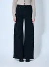 Khaite Dane Denim Mid Rise Jeans In Black
