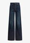 Khaite Dane Straight-leg Washed Jeans In Multi