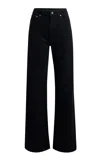 Khaite Dane Stretch High-rise Flared Jeans In Dark Wash