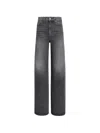 Khaite Dane Mid-rise Stretch Denim Wide-leg Jeans In Gray
