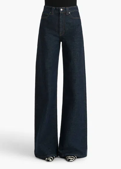 Khaite Dane Wide Leg Jeans In Benson In Blue