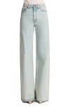 Khaite Dane Wide Leg Jeans In Shelburne