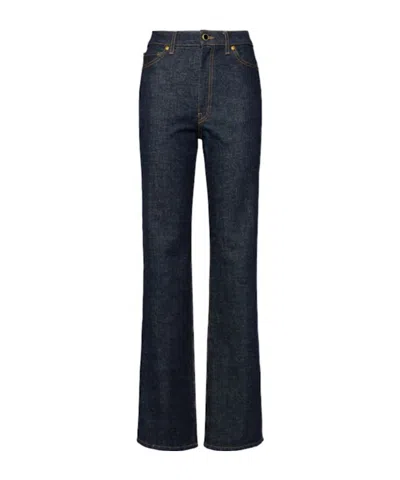 Khaite Danielle Denim High-rise Straight Jeans In Black