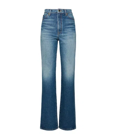 Khaite Danielle Denim High-rise Straight Jeans In Blue