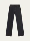 Khaite Danielle Enameled Button Jeans In Prescott