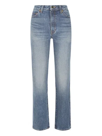 Khaite Abigail High-rise Straight Jeans In Blue